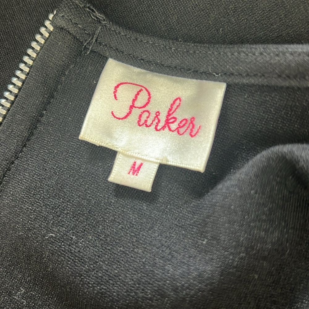 PARKER | Designer Black Bodycon Puff Sleeve dress - Picture 7 of 7